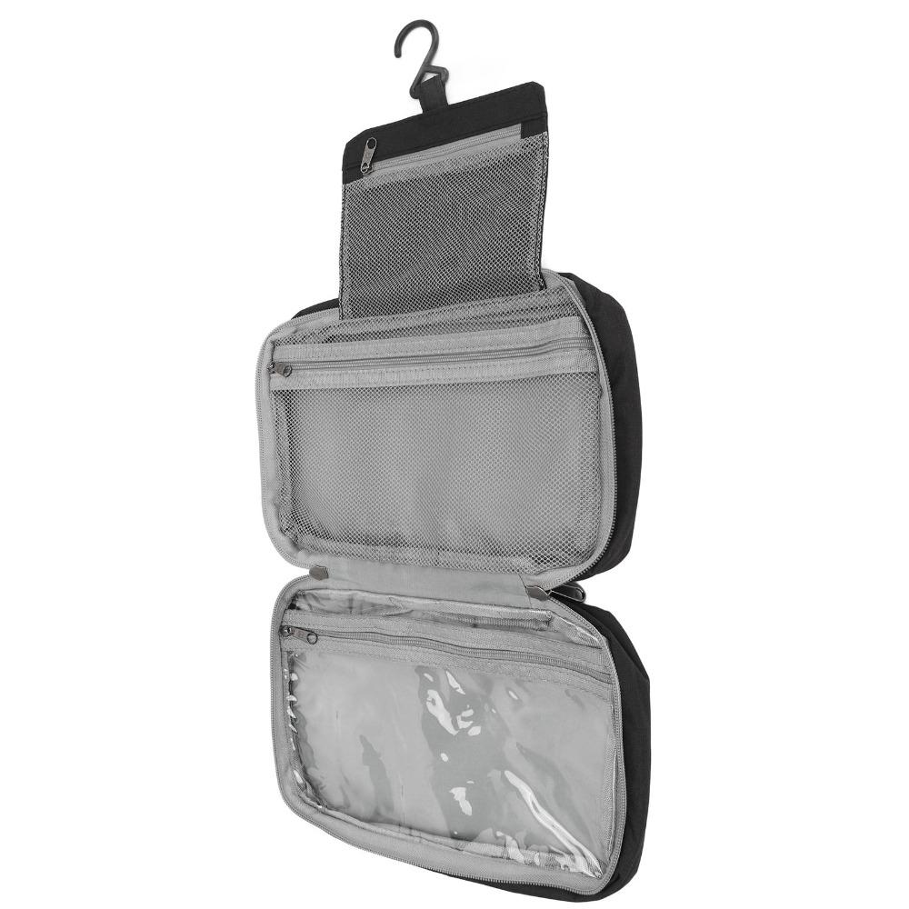 With Multiple Zipper Pockets Travel Hanging Toiletry Bag Compact Folded Portable Makeup Bag Travel Cosmetic Bag for Men/Women