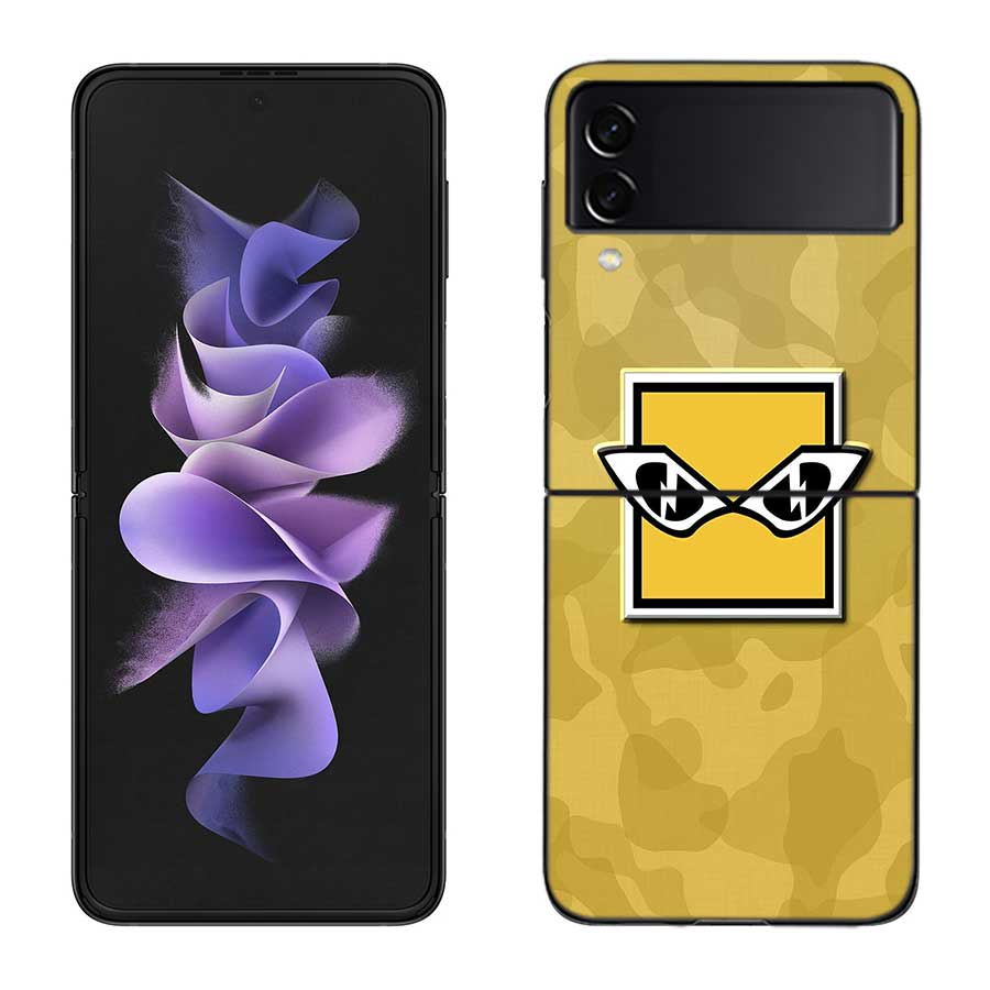 Game Rainbow S-Six S-Siege Phone Case For Samsung Z Flip 7 6 5G Galaxy Z Flip 5 4 3 Black Hard Cell Cover Luxury PC Shell Coque
