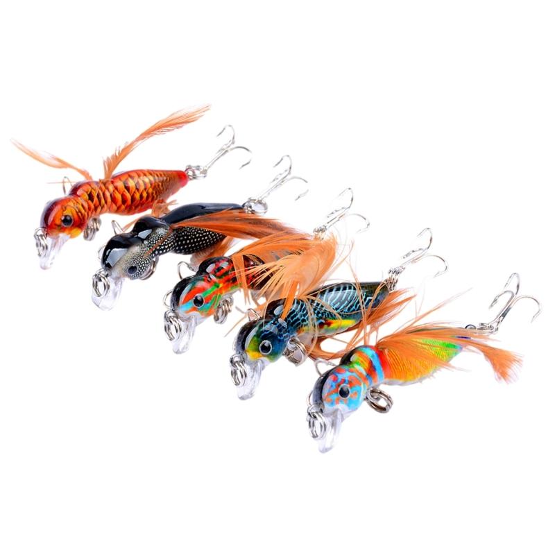 

5Pcs Minnow Fishing Lure Simulation Ants Feather Baits Topwaters Artificial Wobbler Crankbait Hard Baits Enduring 1