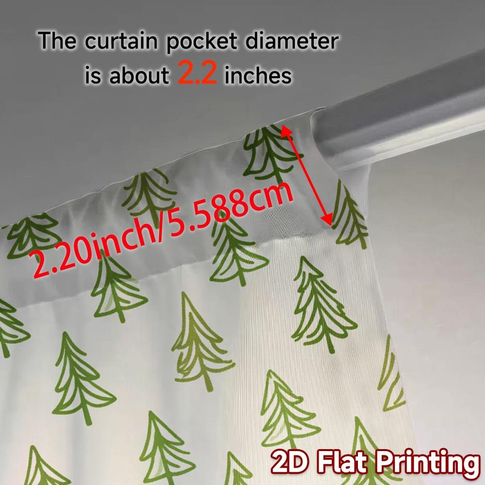 2pcs,Curtains Christmas Trees Green (2) Modern Curtains Roller Blinds 100% Polyester Curtains All Seasons Decorative for