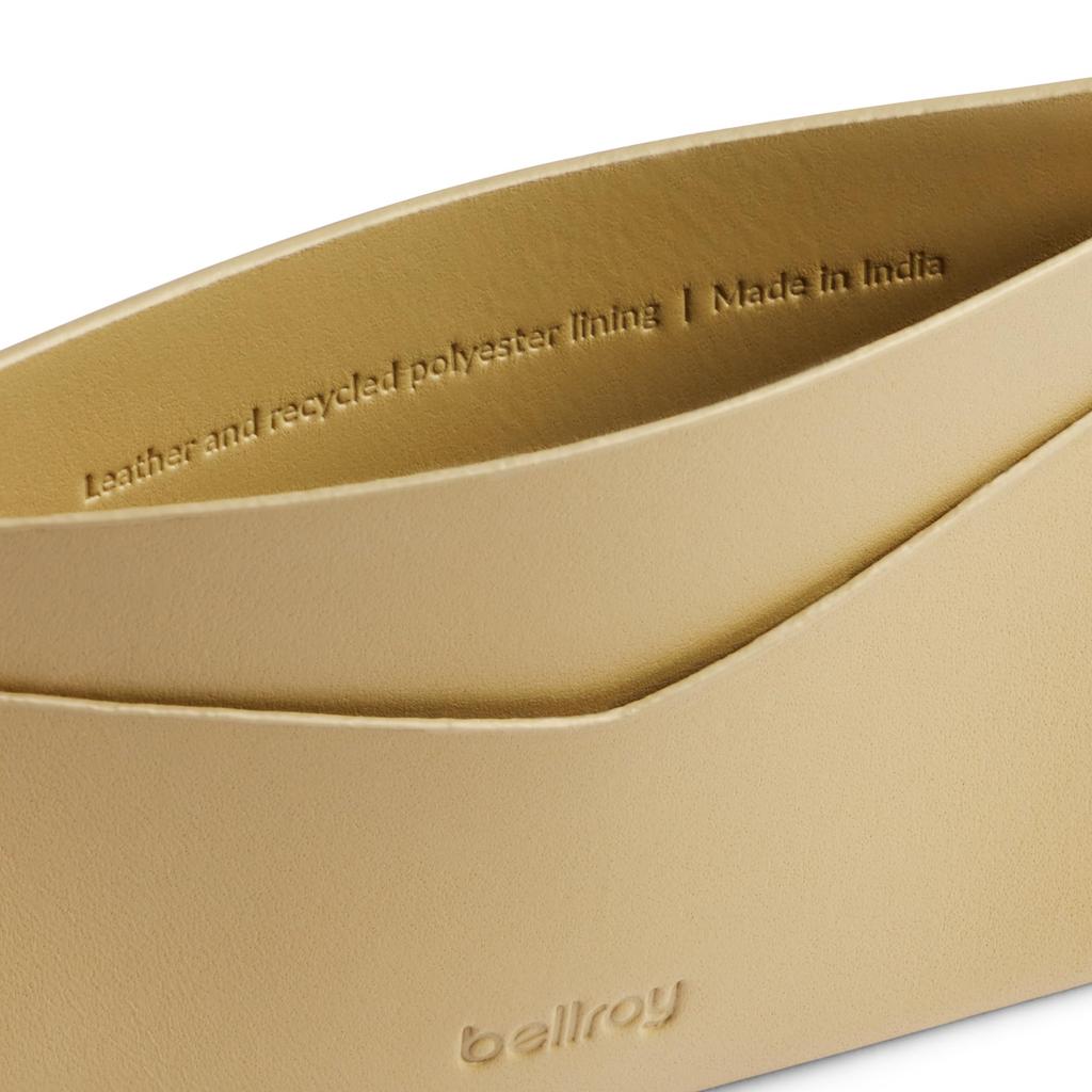 Bellroy Card Slip Minimalist Leather Card Holds up to 4 Cards Mustard Case, -