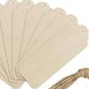 10 Pieces Unfinished Wooden Bookmarks Gift Tags for Presents Blank Wood Slices DIY Hand