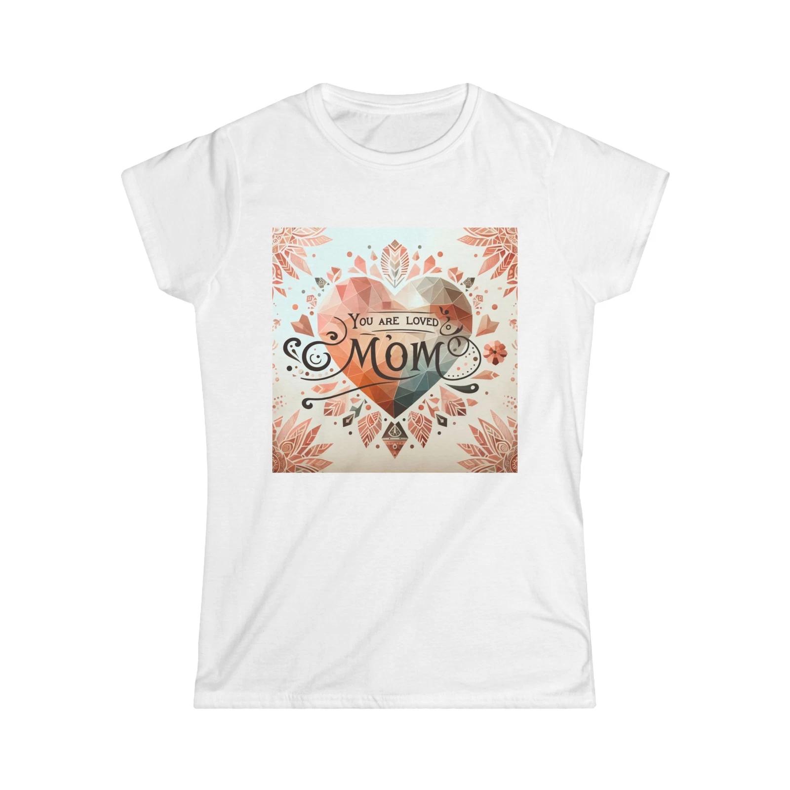 Футболка  Ты любима, Мама , Подарок для мам, Семейная футболка, Милая футболка для мамы, Женская L