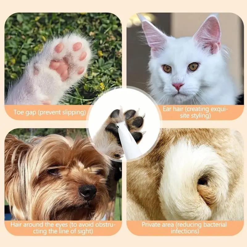 NEW Dog Paw Trimmer with LED Light Fully Waterproof Pet Hair Trimmer