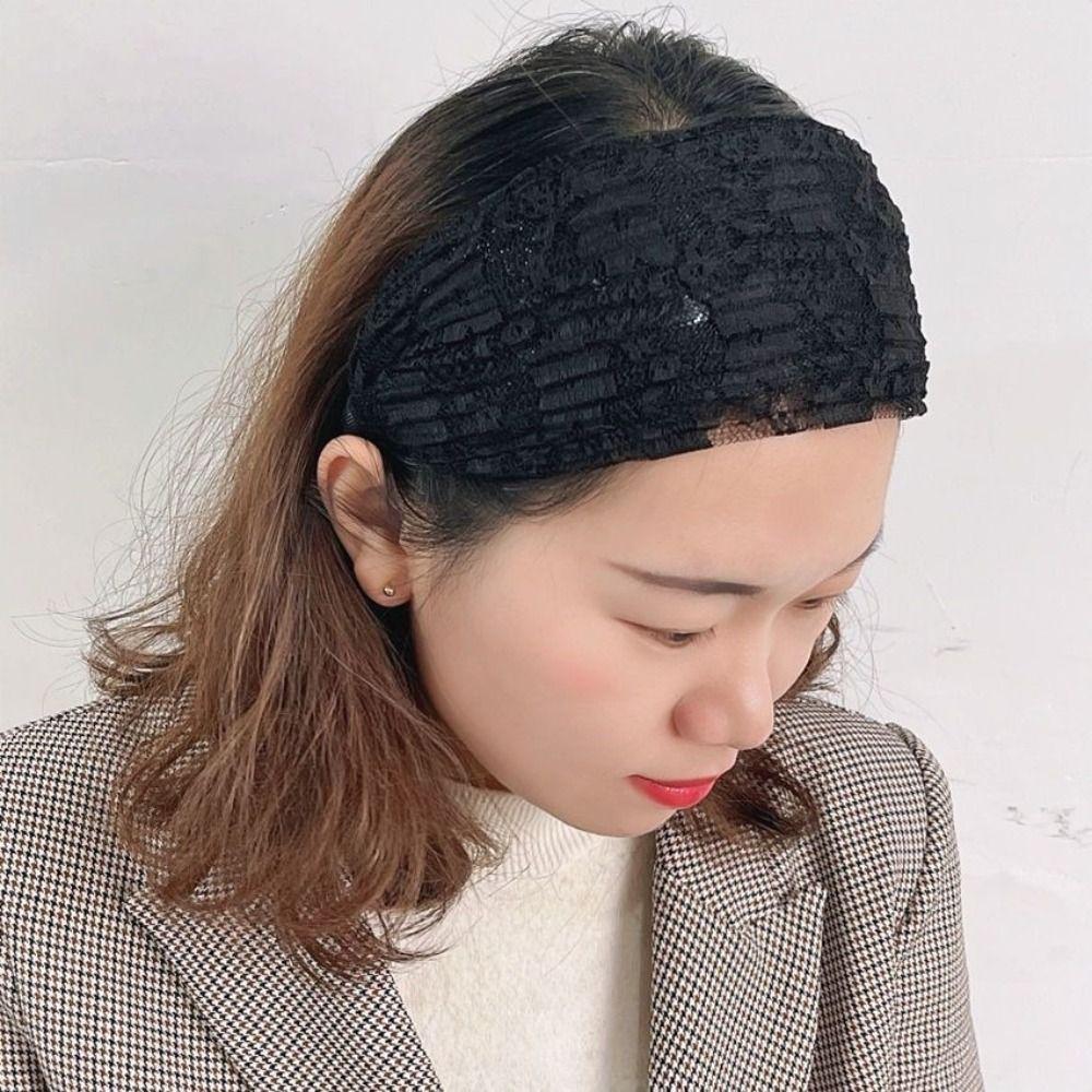 Bentiță din Dantelă Plasă Bentițe cu Flori pentru Femei Bentiță Lată Retro Fete