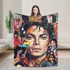 Patriotic Michael Jackson Flag Portrait Blanket Quality Soft Warm  Throw Blanket Autumn Camping Bedroom Street Trend Bedspread