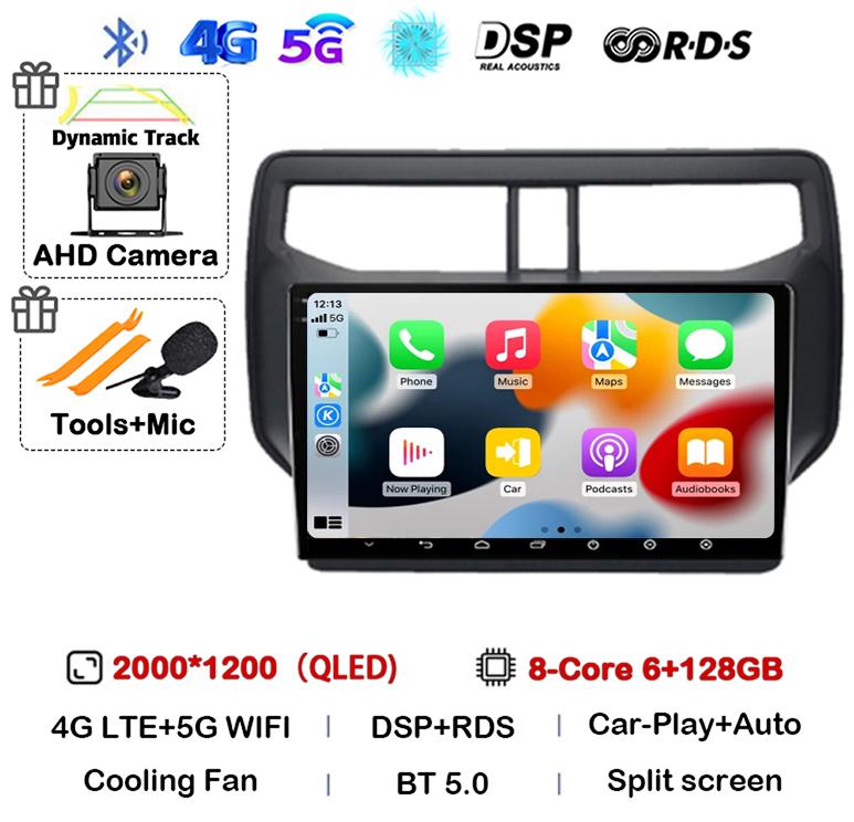 Android 14 Auto Car Radio For Toyota Rush Daihatsu Terios 2017 2018 2019 2020 Multimedia GPS Navigation Stereo Player Head Unit