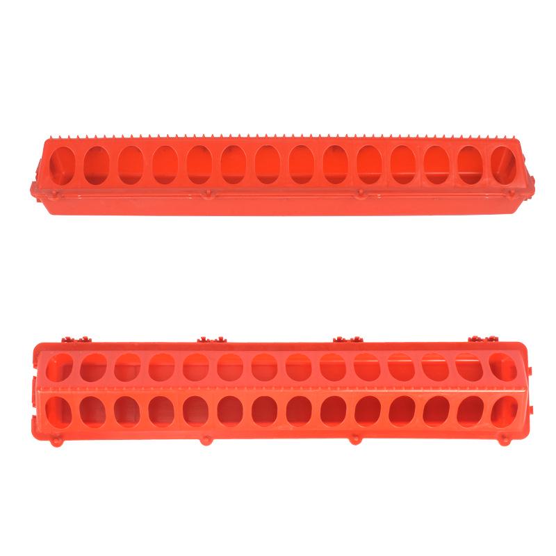 Anti-Spill Poultry Feeder: Long Trough for Feeding Chickens, Chicks, Ducks, & Geese; Spliceable Waterer Artifact for Farming.
