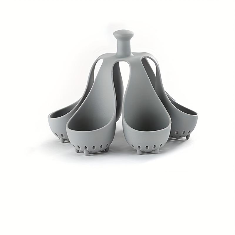4/6 Egg Holder, High-Temperature Resistant Silicone Egg Cooker for Home Kitchen - Ideal for Steaming Eggs for Family Breakfast