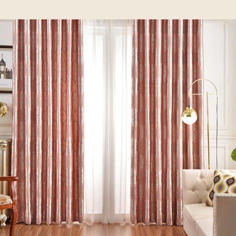 Luxus Blackout Thermisch Geprägter Jacquard Vorhang Fenster Vorhänge für Wohnzimmer & Schlafzimmer Lärmreduzierung & Sichtschutz Vorhänge Heimdekoration