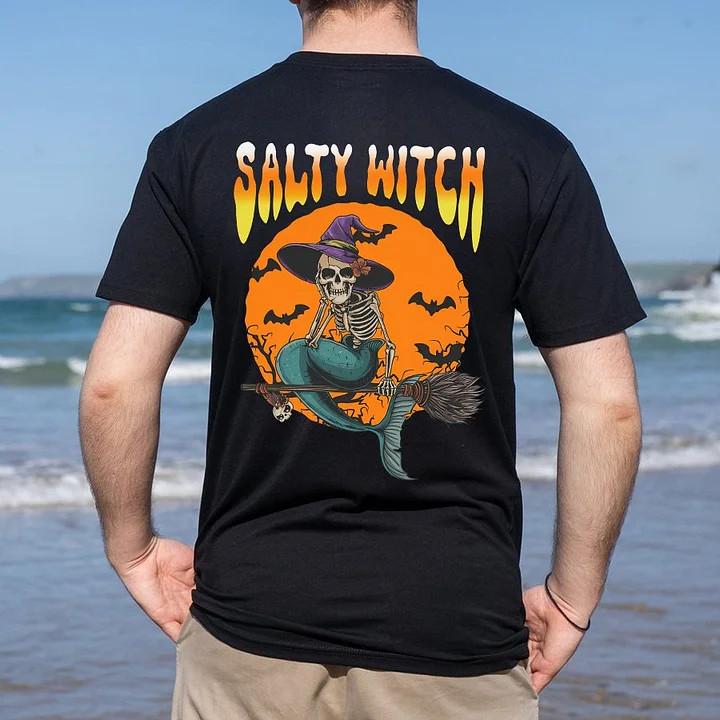 Salty Witch Skull Unisex T-Shirt S-4XL S разноцветный