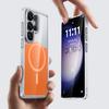 For Magsafe Wireless Charge Phone Case for Samsung Galaxy S26 Plus S25 FE S24 S23 S22 S26 Ultra Magnetic Acrylic Clear Cover
