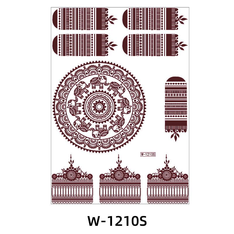 Tattoo Sticker North African Henna Brown Red Lace Tattoo Sticker Henna Tattoo