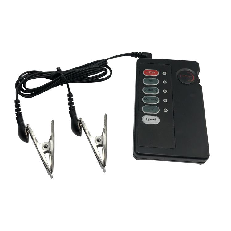 Cleme pentru mamelon cu electroșoc Agrafe Bondage pentru sâni Reținere Fetiș Blocare penis Jucărie sexuală cu tematică electrică