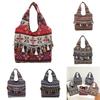 Vintage Ethnic Style Womens Shoulder Bag With Suede Tassels For Daily Use