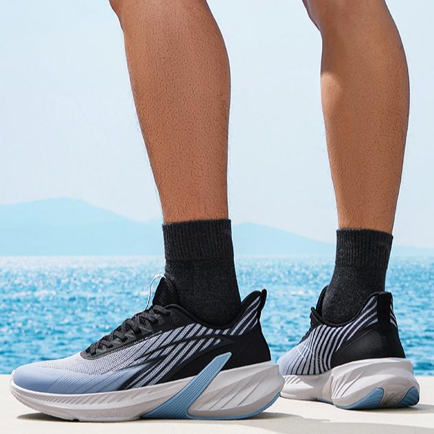 Anta Intercity Comfortable Versatile Shock Absorbing Wear Resistant Low Top Running Shoes Men Sneaker Blue Black 112435548-4