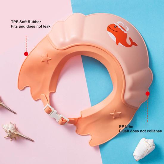 Cuffia da Doccia per Bambini Bordo Liscio Protezione per le Orecchie Portatile Bambino Neonato Antiriflusso Bagno Lavaggio Capelli Cappello Vita Quotidiana