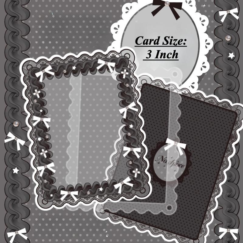Sweetheart Knot Acrylic Photo Frame Kawaii Card Frame for 3 Inch Anime Photocard Display Polaroid Protective Cover Wholesales