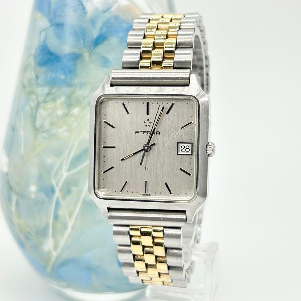 Used ETERNA Rare Square 113-4221.41 Quartz Watch