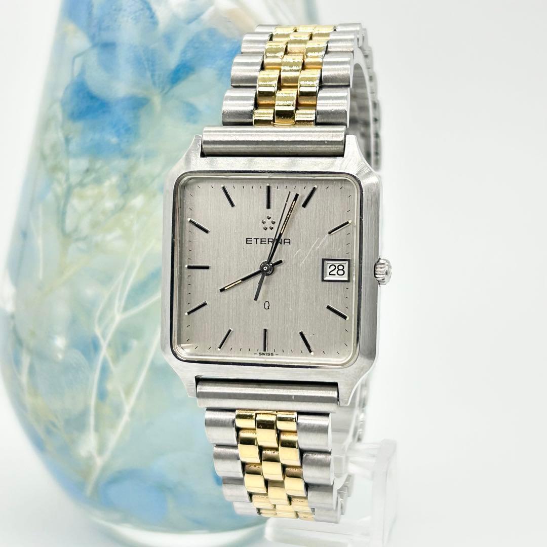 Used ETERNA Rare Square 113-4221.41 Quartz Watch