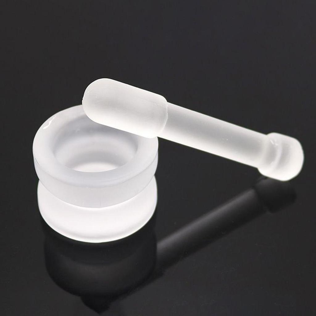 Mortar and Pestle Set Glass Pills Crusher Mortar Grinding Bowls Non-Slip Kitchen Gadgets for Powders Nuts Garlic Peppercorns