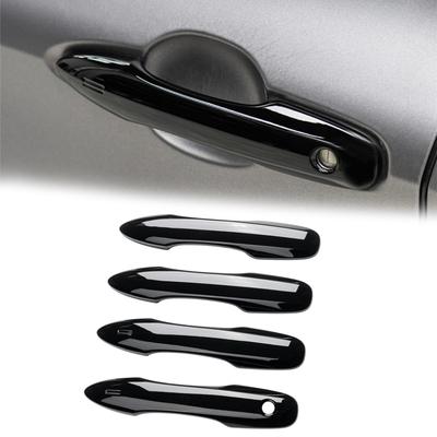HIMARKLIF Exterior Door Handle Covers Tape Piano Black Mirror Finish with Smart Full Compatible with Toyota Prius New Yaris 10 15 Camry and Harrier