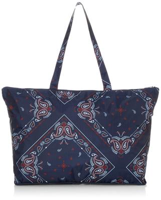 [Travel Collection] Foldable Carry-On Tote Bag, TRC0401, 382 Paisley Blue