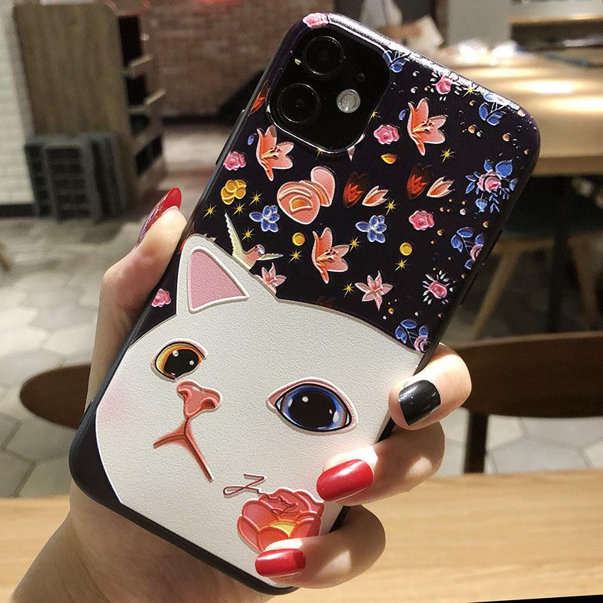 Für Sony Xperia L4 Hülle 3D Relief Blume Prägung Handyhülle Für Sony Xperia 5 1 II 10 II XA1 Plus Abdeckung Xperia 10 Plus L4 Hülle