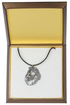 Collie Rough, Long-Haired Collie - Dog Necklace In Gift Box, Silver-plated Locket for Dog Fan, Striking Pendant by Brand