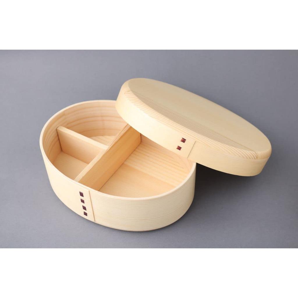 J-kitchens Wappa One-Tier Bento Box, 17.5 X 13 X 6.8 Cm, Rounded Finish, Made In Japan