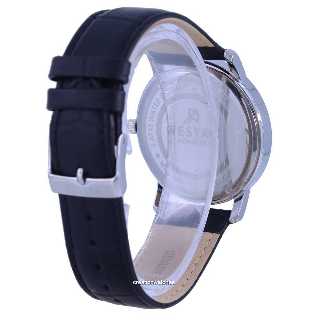 Westar White Dial Leather Strap Quartz 50244 STN 101 Men's Watch