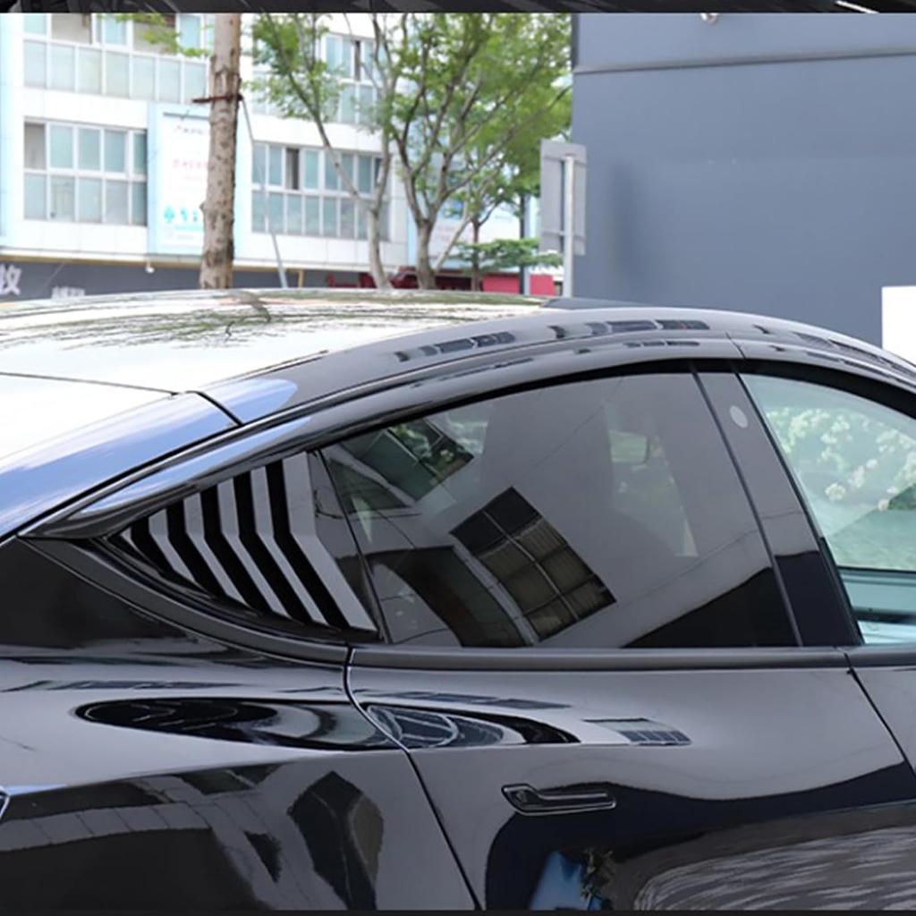 For Model Y Side Window Louver Cover Sport Style for Tesla Model Y    2024 2025 Juniper Accessories 2Pcs(Glossy Black)