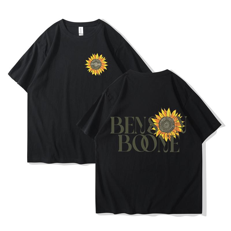 Benson Boone Sunflower Tee Merch Crewneck Short Sleeve Summer Men/Women Streetwear Tees Shirts Top