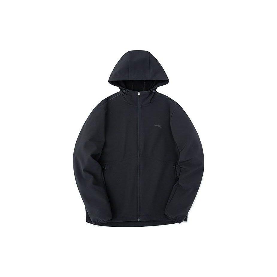 ANTA Jackets Men's Black Hooded Moderate Mock Two Piece 952245612-3