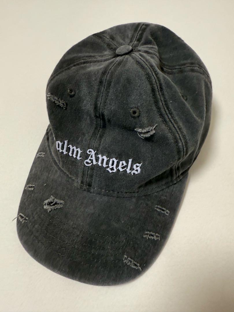 

[USED] Palm Angels Black Cap with Distressed Finish