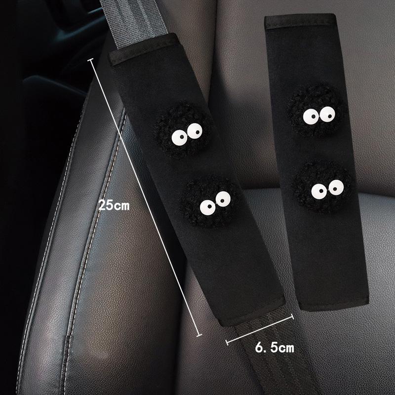 2 BUC Styling Fundă Husă Centură de Siguranță Auto Pernă Ham Curea de Umăr Desen Animat Minge de Cărbune Jucărie Protector Pad Umăr Centură Siguranță Auto