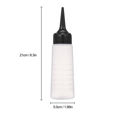 Mixer Bottle with Slant Tip Hair Dye Applicator Bottle Hair Care Liquids Salon Coloring Kit for Buty Scalp Trtment Plastic