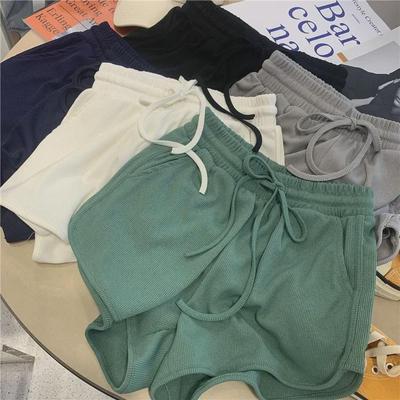 Women's High-Waist Ice Silk Sports Shorts - Korean Style Loose Casual Summer Pajamas