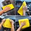 10/20PCS Car Wash Towels Cleaning Cloth Absorbent Dry Cloth General Purpose Microfiber Towel Thickened Yellow 30/40/60cm 1-10 pcs