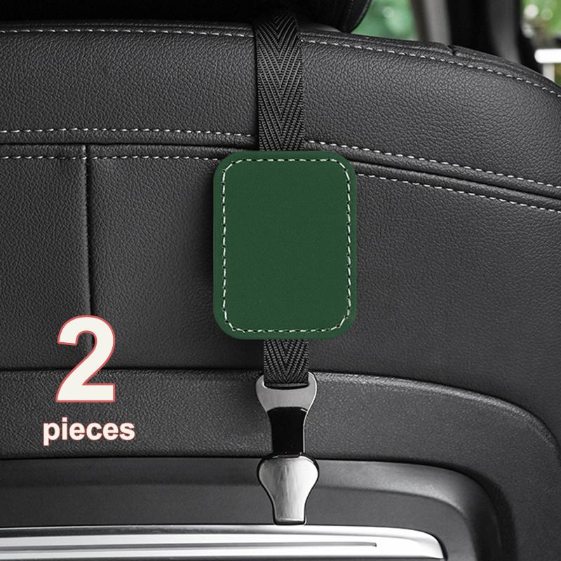 1/2Pcs Car Headrest Hooks Suede Seat Back Storage Hook Hanger for Bag Organizer Holder Clip Car Interior Decoration Accessories