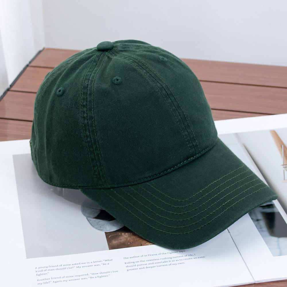 High-quality Pure Cotton Light Board Solid Color Versatile Baseball Cap for Men and Women Soft Top Casual Big Head Circumference Showing Face Small C
