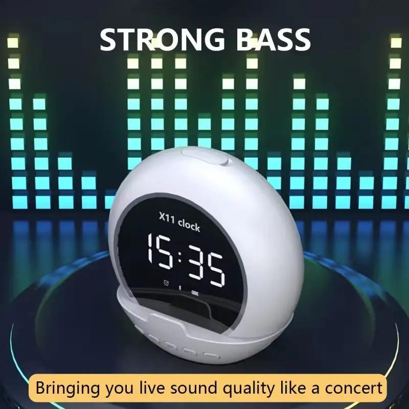 Wireless Speaker Alarm Clock Multifunctional Digital Clock Music Player for Home Travel Sports Portable Wireless Speaker