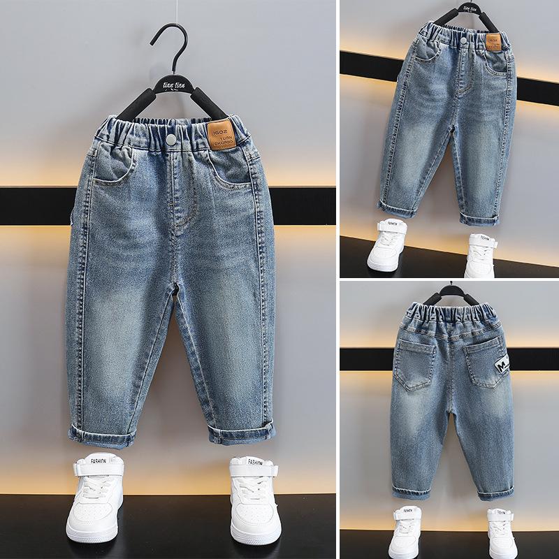 Boys' Autumn 2025 Loose-Fit Jeans - Trendy Style for Kids