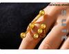18K Gold-Plated Creative Titanium Steel Ring with Spherical Design