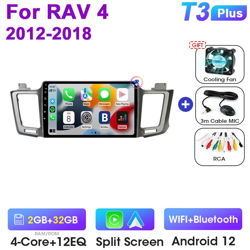 2 Din Android 12 Car Radio For Toyota RAV4 RAV 4 2012-2018 Multimedia Video Player GPS 4G Carplay Auto Stereo RDS DSP Head Unit