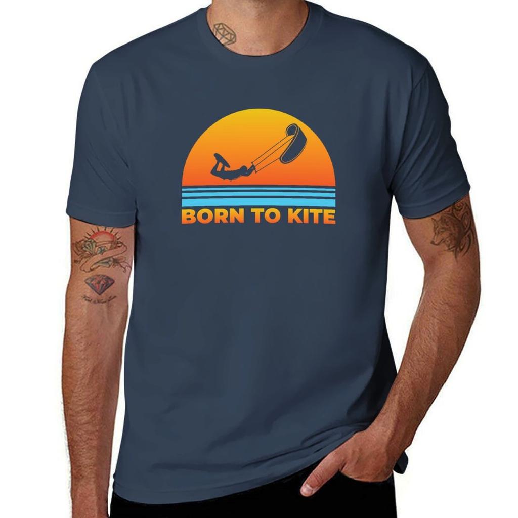 Kitesurfing Kiteboard Design Born To Kite Tshirt Moisture Wicking Athletic Tshirt