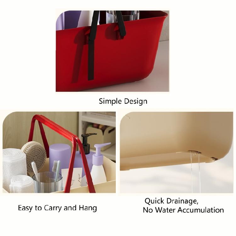 Bathroom Organizer With Handle Ventilated Portable Storage Basket For Shower Accessories Bath Essential Container