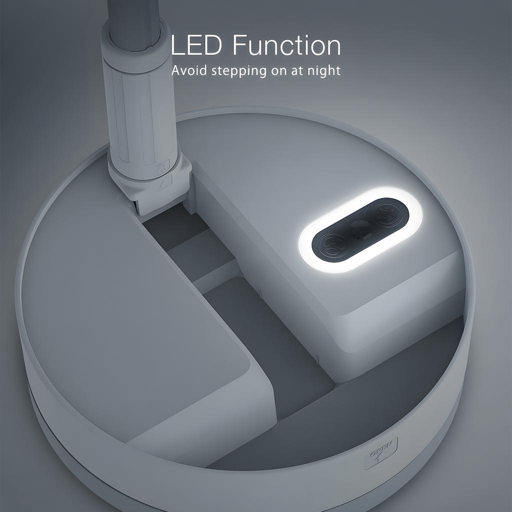 9-inch Portable   Fan 10800mAh Battery Type-C Rechargble Oscillating Standing Fan with LED Night Light Remote Control Telescopic 4 Speed Quiet 