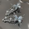 1pc Irregular Shape Cat Eye Zircon Hair Clips Butterfly Design Hair Barrettes  Casual Style