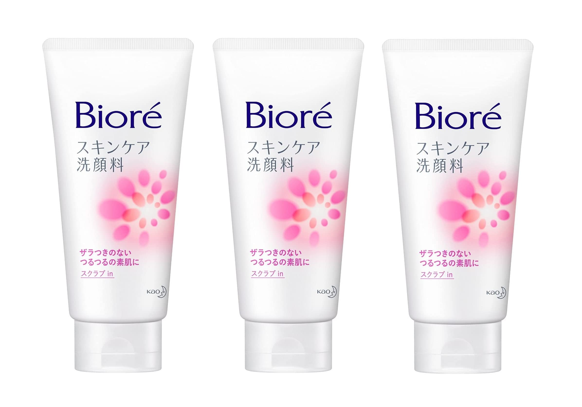 

Biore Skin Care Facial Cleanser Scrub in 130g of [Set 3]
